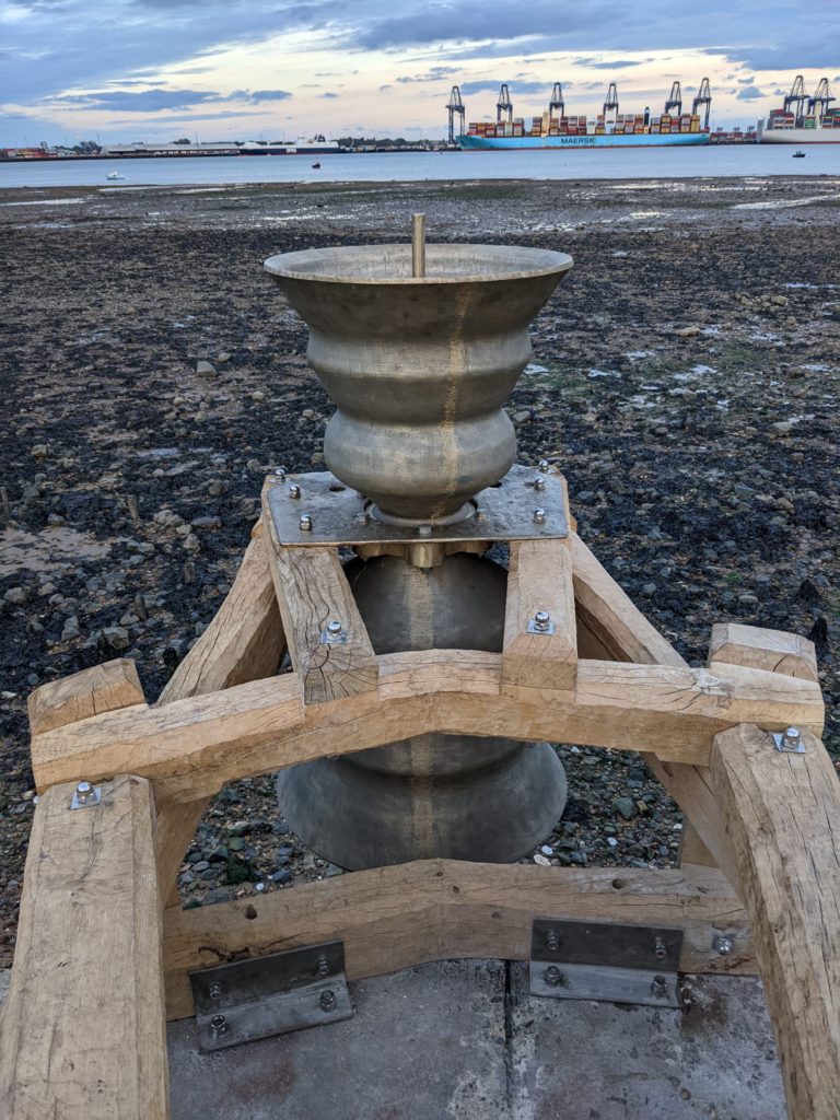 The Harwich bell is installed Time and Tide Bell